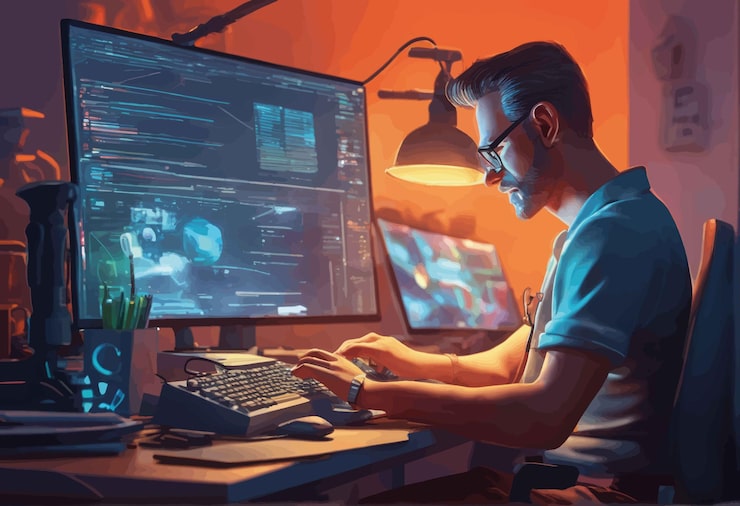 Vector hacker in the computer hacker in the computerhacker in the computer hacker in the computergamer pl