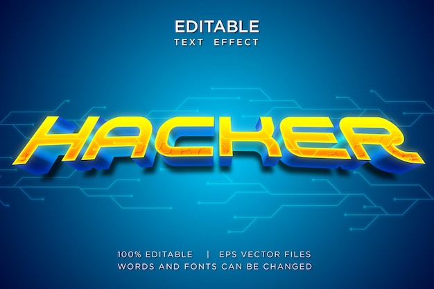 hacker editable text effect