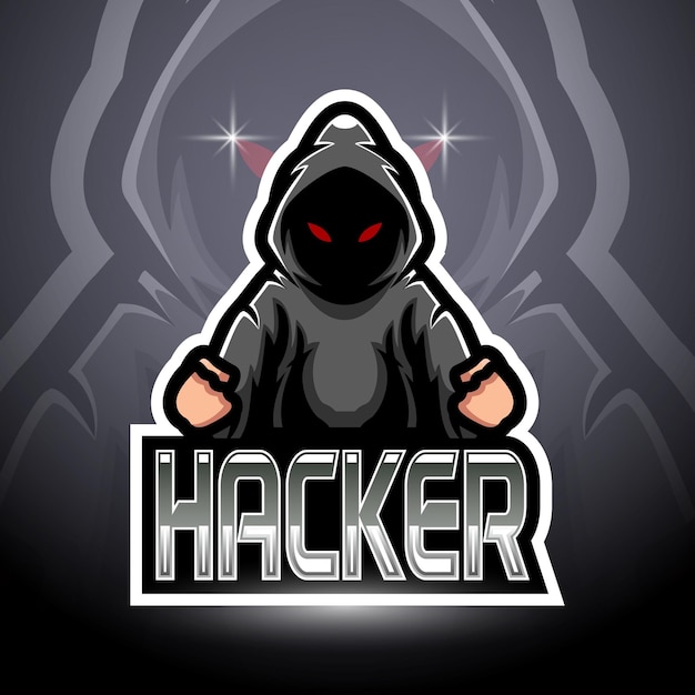 Hacker esport logo mascot design