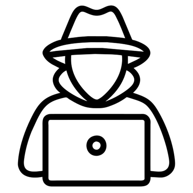 Vector hacker icon outline