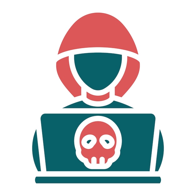 Vector hacker icon stijl