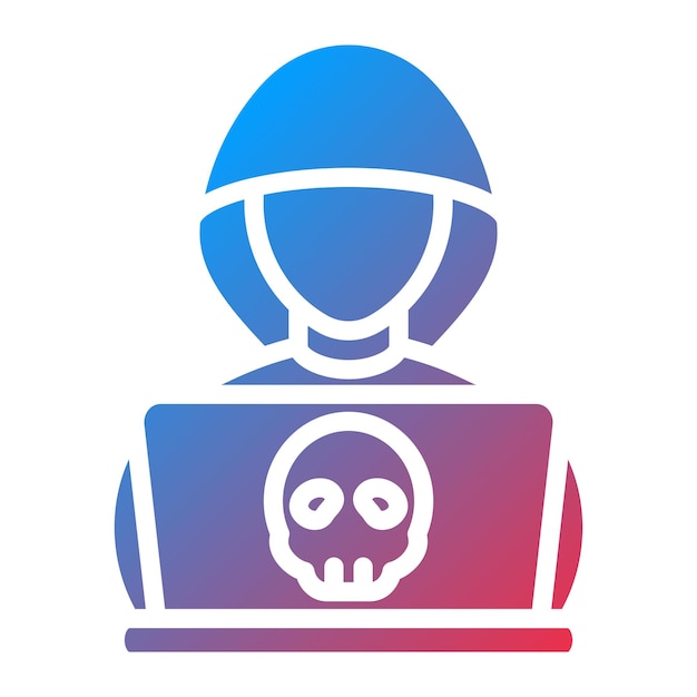 Vector hacker icon style