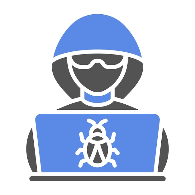 Vector hacker icon style