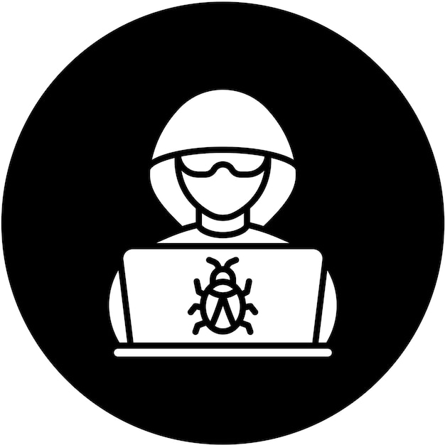 벡터 hacker icon style