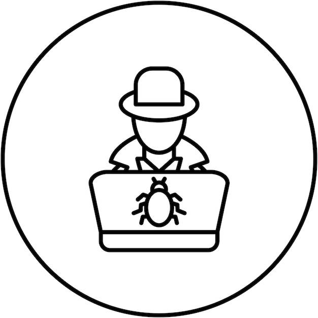 Hacker icon vector image Can be used for Cyber Security