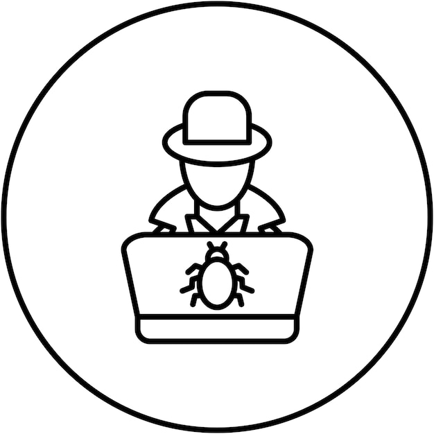 Hacker icon vector image Can be used for Cyber Security