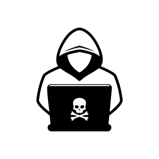 Hacker icon vector