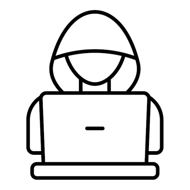 Vector hacker icon