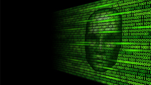 Hacker kunstmatige intelligentie robot gevaar donker gezicht, Cyborg