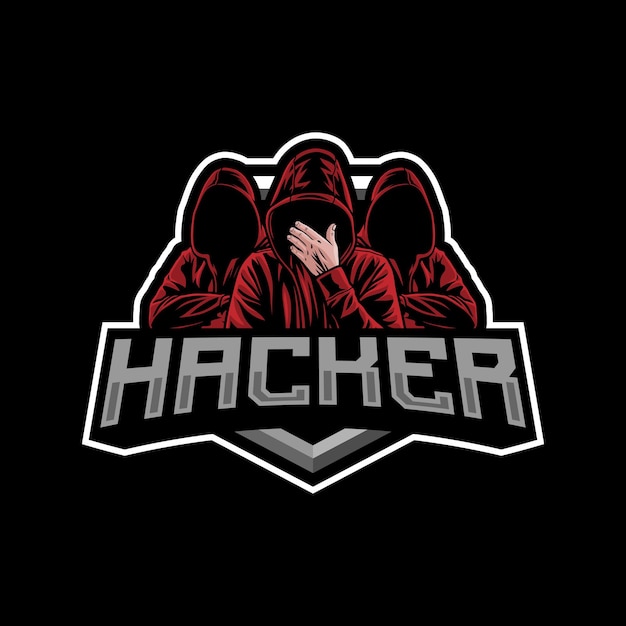 Illustrazione del logo mascotte hacker