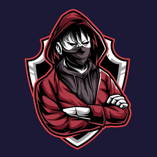 Hacker mascot for sports and esports logo