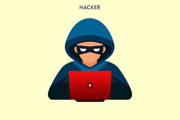 Vector hacker met een phishing valstrik gericht op persoonlijke
