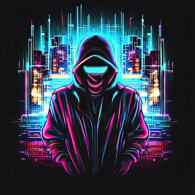 Vector hacker's symphony dive into wonder with a vibrant tee