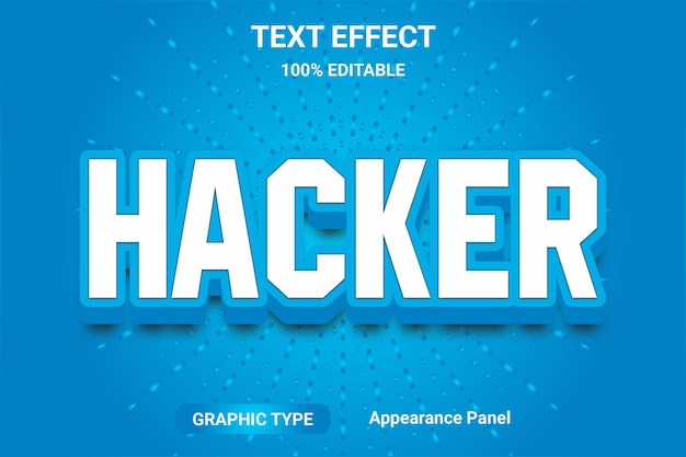 hacker text effect vector editable