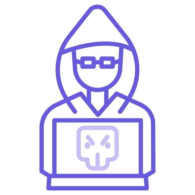 Vector hacker vector illustration