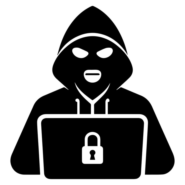 Vector hacker vector silhouet illustratie