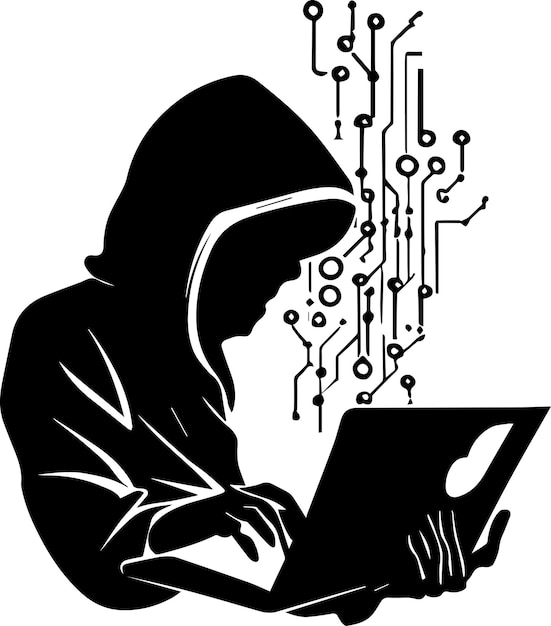 hacker vector tattoo ontwerp illustratie