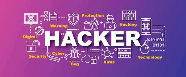 Hacker vector trendy banner