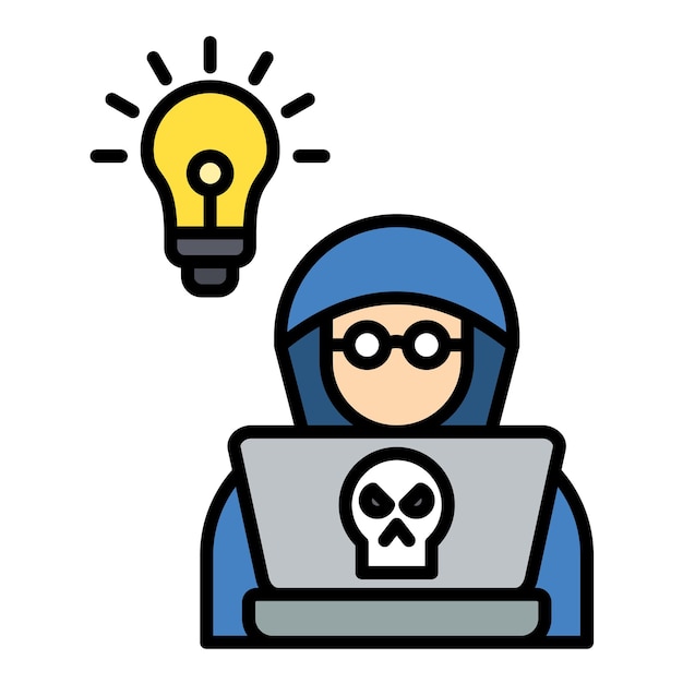 Hacking Skills Flat Illustration