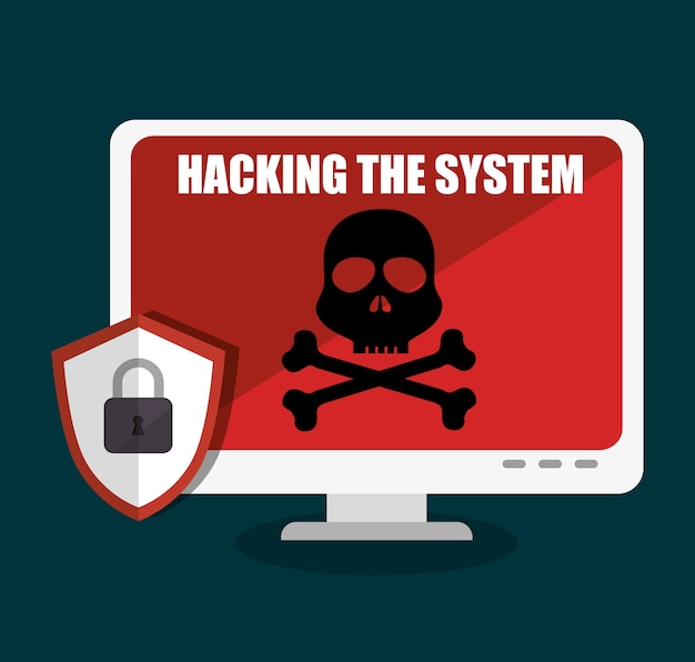 Hacking le icone del concetto di sistema