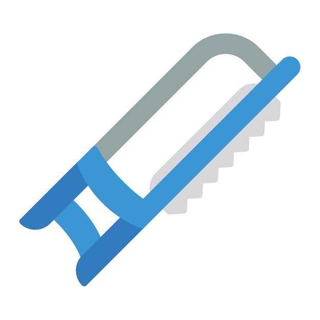 Hacksaw Flat Illustration