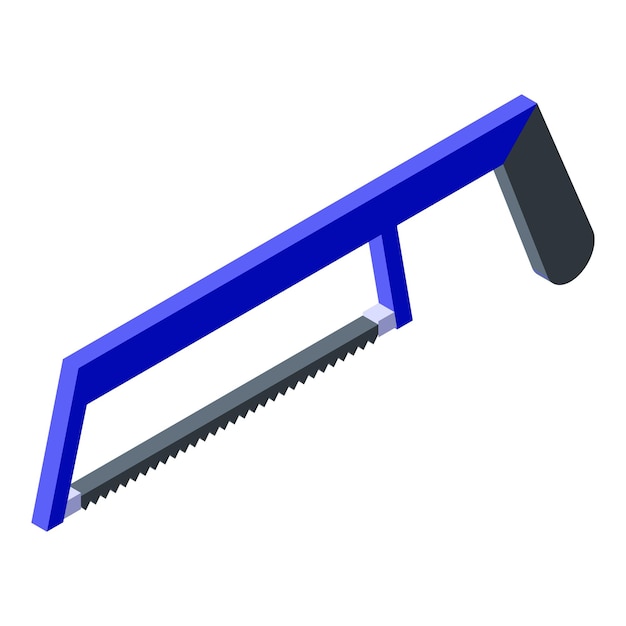 Vector hacksaw icon isometric of hacksaw vector icon for web design isolated on white background