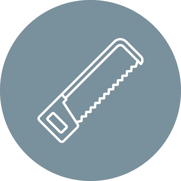 Vector hacksaw vector illustration style