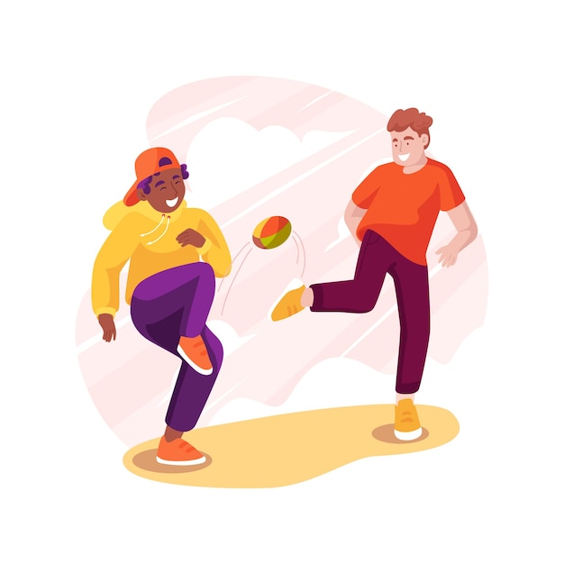 Vector hacky sack isolated cartoon vector illustration