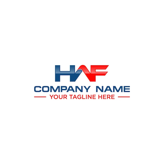 HAF Initial Modern Logo Sign Design