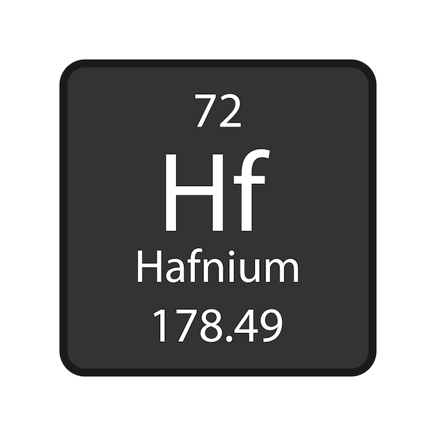 Hafnium symbol chemical element of the periodic table vector illustration