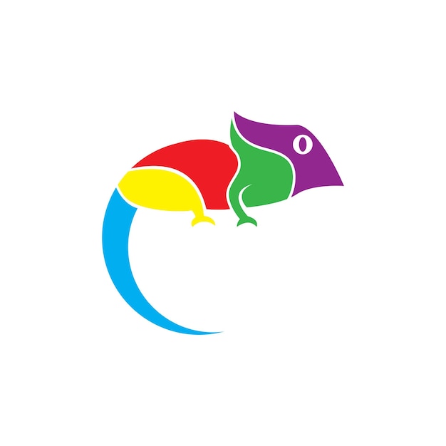 Hagedis Kameleon Gecko animall logo en symbool vectorillustratie