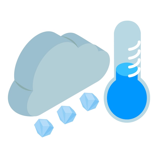 Vector hailstone icon isometric illustration of hailstone vector icon for web