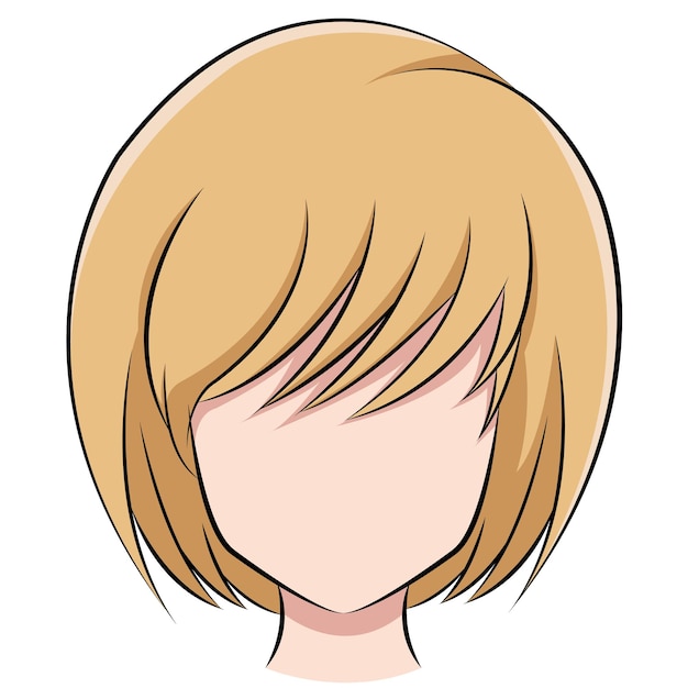 Vector hair anime girl 8