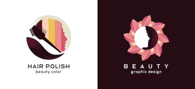 Hair and beauty polish logo design