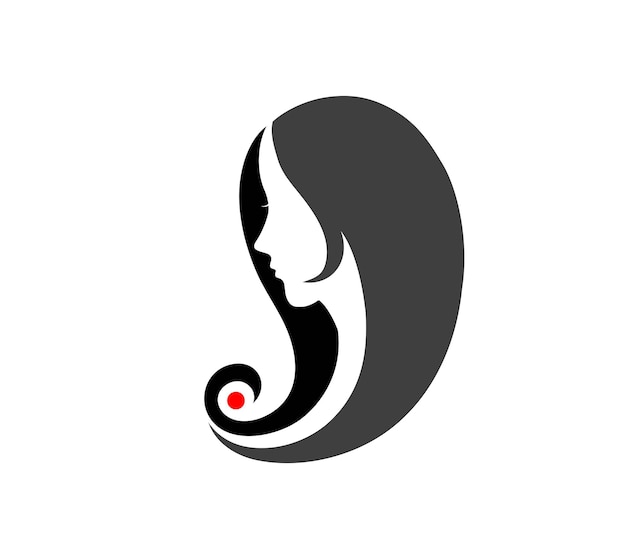 Design del logo vettoriale per capelli beauty studio icon