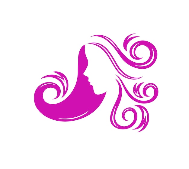 Vector hair beauty studio icon art vector logo design