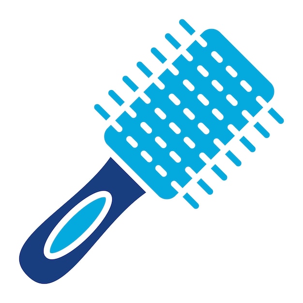 Hair Brush Duotone Illustration