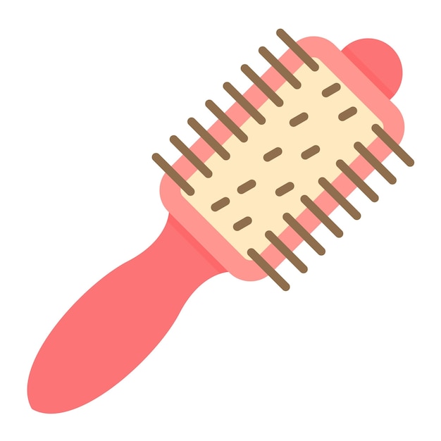 Hair Brush Flat Illustration