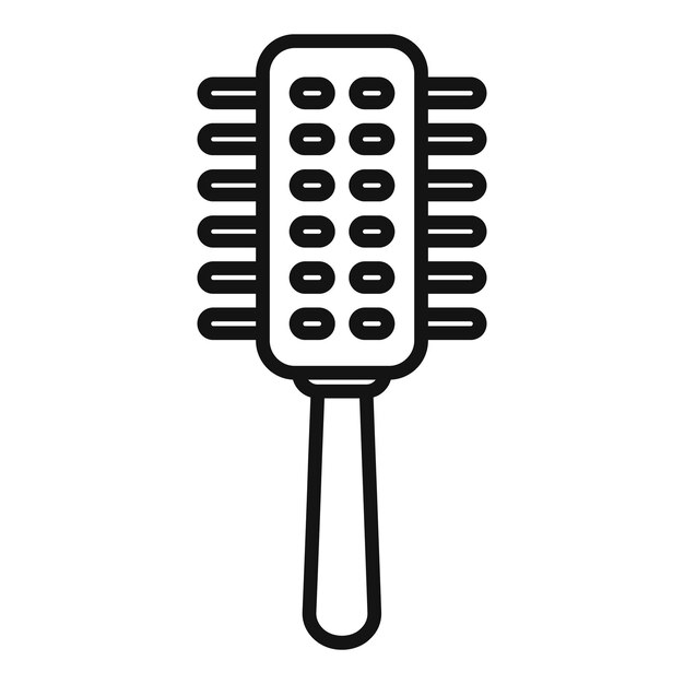 Hair brush icon outline vector Care treatment