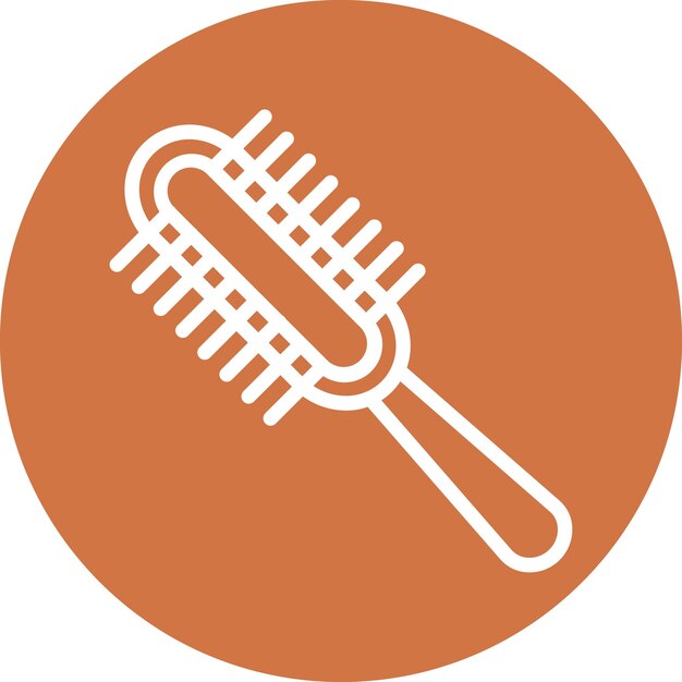 Vector hair brush icon style