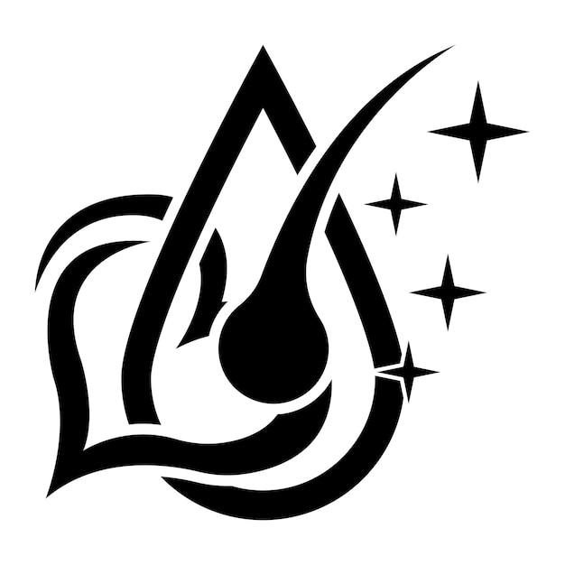 Шаблон логотипа векторной иллюстрации для ухода за волосами
