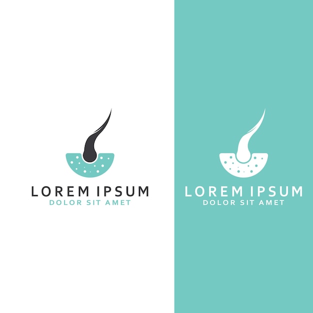 Hair care logo and hair health logoWith illustration template vector design concept