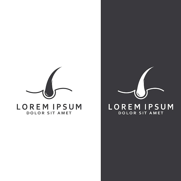Hair care logo and hair health logoWith illustration template vector design concept