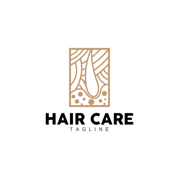 Hair Care Logo Hair Skin Vector Minimalist Simple Icon Template Design