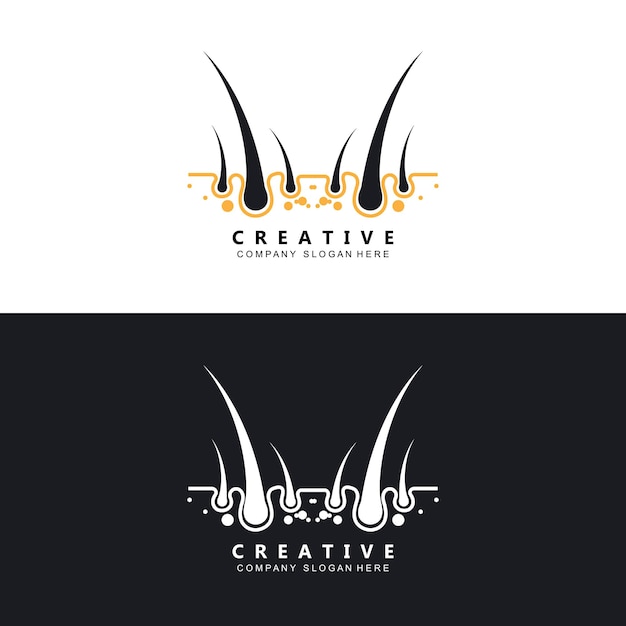 Hair care logo vector icon skin health illustration design concept