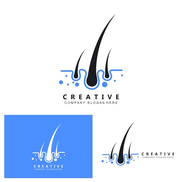 Hair care logo vector icon skin health illustration design concept