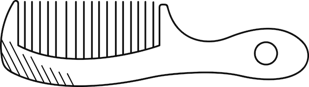 Hair Comb Outline