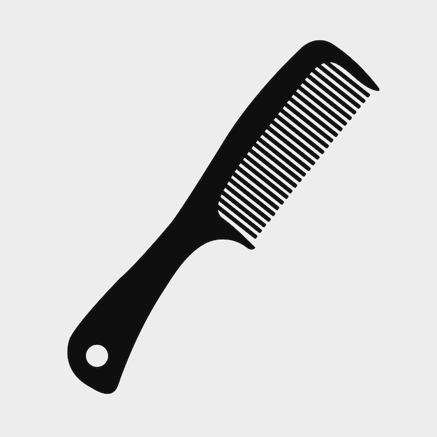 Hair comb silhouette vector illustration