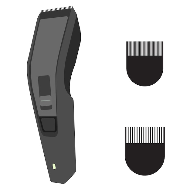 hair cutting machine and face cleaning shaving Trimmer for men vector illustration