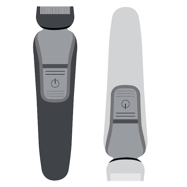 Vector hair cutting machine and face cleaning shaving trimmer for men vector illustration